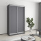 MebelStar Two-door wardrobe Uni AL 2DSP Anthracite, 120x45x210 cm (MBS-2573)
