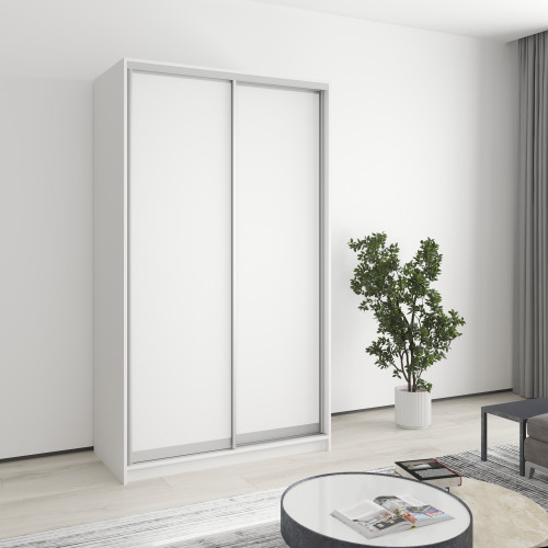 MebelStar Two-door wardrobe Standard AL 2DSP Alaska white, 120x45x210 cm (MBS-2245)