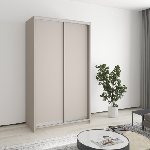 MebelStar Two-door wardrobe Uni AL 2DSP Cashmere, 120x45x210 cm (MBS-2585)