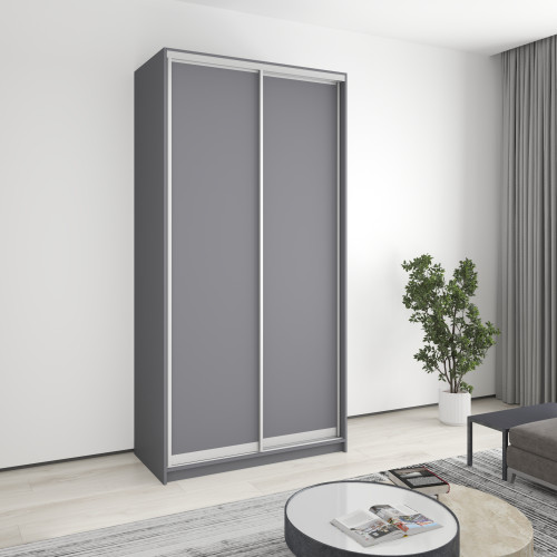 Шафа-купе дводверна MebelStar Стандарт AL 2ДСП 120x45x240 см Антрацит (MBS-3548)