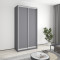 MebelStar Two-door wardrobe Standard AL 2DSP Anthracite, 120x45x240 cm (MBS-3548)