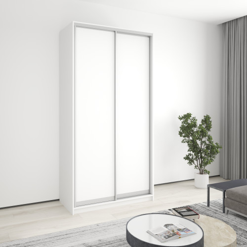 MebelStar Two-door wardrobe Standard AL 2DSP Alaska white, 120x60x240 cm (MBS-3602)