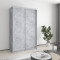 MebelStar Two-door wardrobe Standard AL 2DSP Concrete, 130x45x210 cm (MBS-2282)