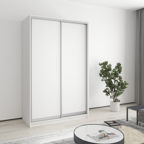 MebelStar Two-door wardrobe Standard AL 2DSP Alaska white, 130x45x210 cm (MBS-2246)
