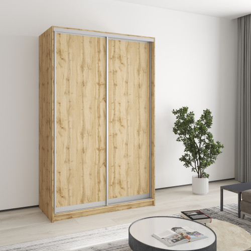MebelStar Two-door wardrobe Standard AL 2DSP Tahoe Oak, 130x60x210 cm (MBS-3453)