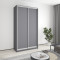 MebelStar Two-door wardrobe Standard AL 2DSP Anthracite, 130x45x240 cm (MBS-3549)