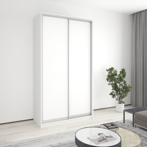 MebelStar Two-door wardrobe Standard AL 2DSP Alaska white, 130x45x240 cm (MBS-3540)