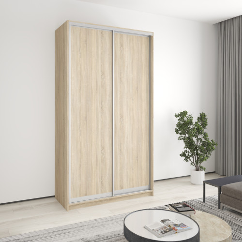 MebelStar Two-door wardrobe Standard AL 2DSP Sonoma Oak, 130x45x240 cm (MBS-3558)