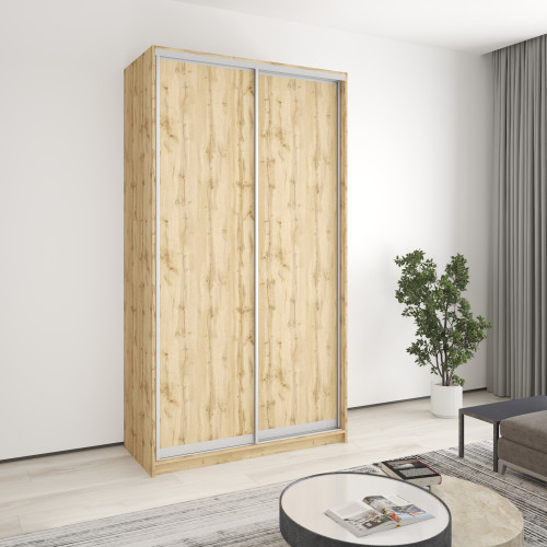 MebelStar Two-door wardrobe Standard AL 2DSP Tahoe Oak, 130x60x240 cm (MBS-3657)