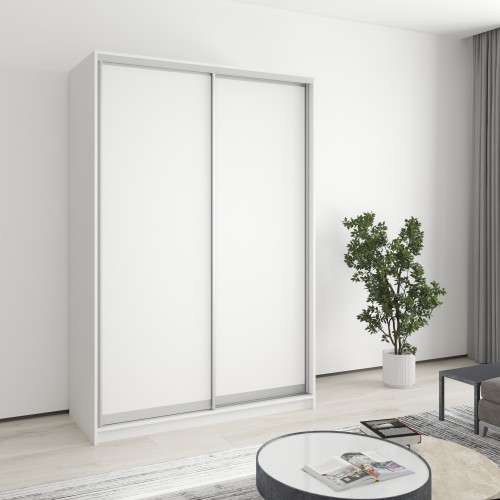 MebelStar Two-door wardrobe Standard AL 2DSP Alaska white, 140x60x210 cm (MBS-2301)