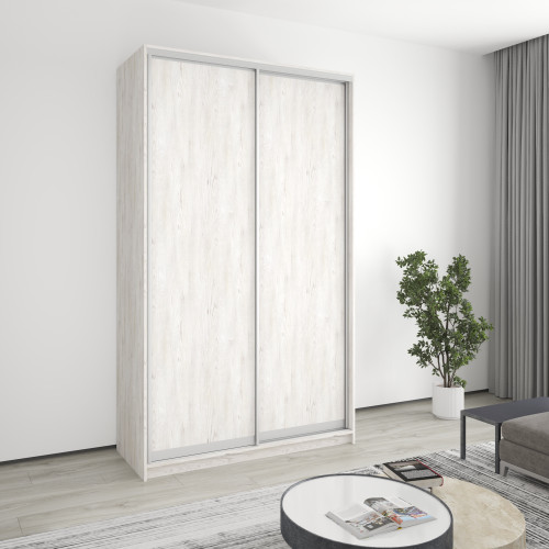 MebelStar Two-door wardrobe Standard AL 2DSP Alaska gray, 140x60x240 cm (MBS-3649)