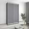 MebelStar Two-door wardrobe Standard AL 2DSP Anthracite, 140x60x240 cm (MBS-3613)
