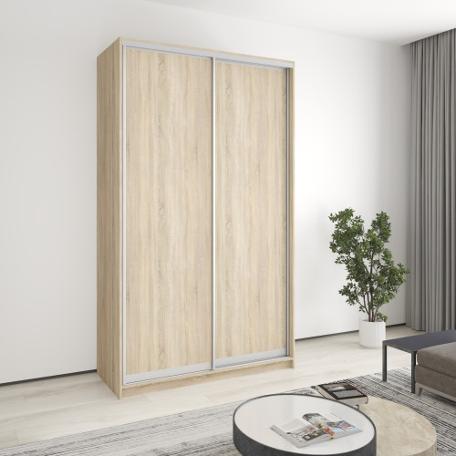 MebelStar Two-door wardrobe Standard AL 2DSP Sonoma Oak, 140x60x240 cm (MBS-3622)