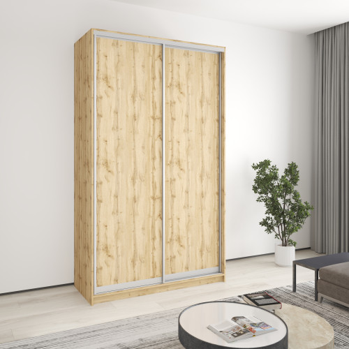 MebelStar Two-door wardrobe Standard AL 2DSP Tahoe Oak, 140x60x240 cm (MBS-3658)