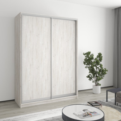 MebelStar Two-door wardrobe Standard AL 2DSP Alaska gray, 150x60x210 cm (MBS-2347)
