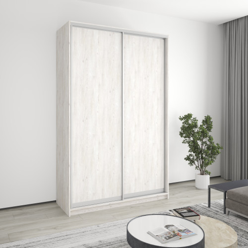 MebelStar Two-door wardrobe Combo AL 2DSP Alaska gray, 150x45x240 cm (MBS-4060)