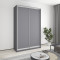MebelStar Two-door wardrobe Combo AL 2DSP Anthracite, 150x45x240 cm (MBS-4044)