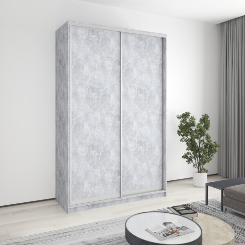 Шафа-купе дводверна MebelStar Комбо AL 2ДСП 150x45x240 см Бетон (MBS-4056)