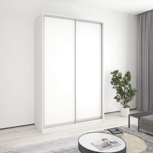 MebelStar Two-door wardrobe Combo AL 2DSP Alaska white, 150x60x240 cm (MBS-4068)