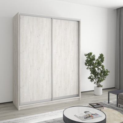 MebelStar Two-door wardrobe Combo AL 2DSP Alaska gray, 160x45x210 cm (MBS-2695)