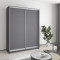 MebelStar Two-door wardrobe Combo AL 2DSP Anthracite, 160x45x210 cm (MBS-2679)