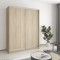 MebelStar Two-door wardrobe Combo AL 2DSP Sonoma Oak, 160x45x210 cm (MBS-2683)