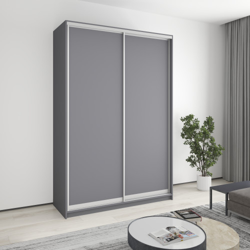 Шафа-купе дводверна MebelStar Комбо AL 2ДСП 160x45x240 см Антрацит (MBS-4045)