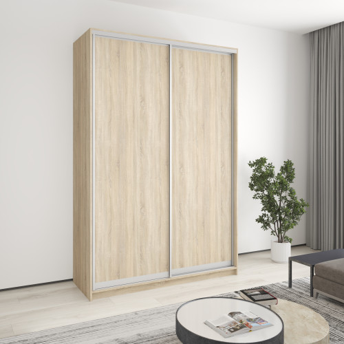 MebelStar Two-door wardrobe Combo AL 2DSP Sonoma Oak, 160x45x240 cm (MBS-4049)