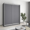 MebelStar Two-door wardrobe Combo AL 2DSP Anthracite, 170x45x210 cm (MBS-2680)