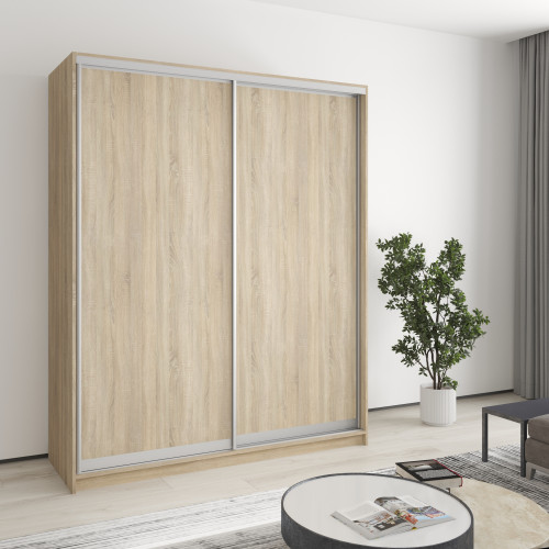 MebelStar Two-door wardrobe Combo AL 2DSP Sonoma Oak, 170x45x210 cm (MBS-2684)