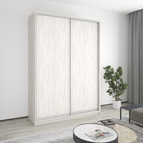 Шкаф-купе двухдверный MebelStar Стандарт AL 2ДСП 170x60x240 см Аляска серый (MBS-3652)