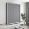 MebelStar Two-door wardrobe Standard AL 2DSP Anthracite, 170x45x240 cm (MBS-3553)