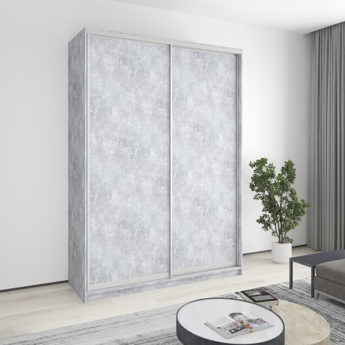 MebelStar Two-door wardrobe Standard AL 2DSP Concrete, 170x45x240 cm (MBS-3580)