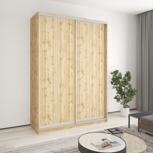 MebelStar Two-door wardrobe Standard AL 2DSP Tahoe Oak, 170x45x240 cm (MBS-3598)