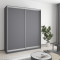 MebelStar Two-door wardrobe Combo AL 2DSP Anthracite, 180x45x210 cm (MBS-2681)