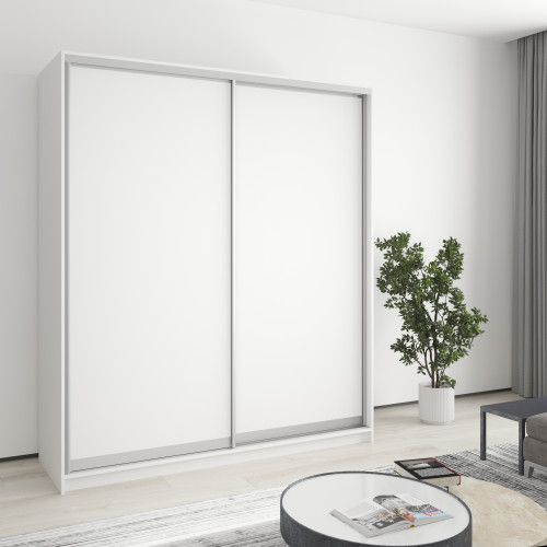 MebelStar Two-door wardrobe Combo AL 2DSP Alaska white, 180x60x210 cm (MBS-2701)