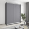 MebelStar Two-door wardrobe Uni AL 2DSP Anthracite, 180x45x240 cm (MBS-3922)