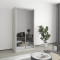 MebelStar Two-door wardrobe Standard AL 2 Mirrors Alaska gray, 100x45x210 cm (MBS-2504)