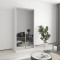 MebelStar Two-door wardrobe Standard AL 2 Mirrors Alaska white, 100x45x210 cm (MBS-2459)