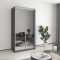 MebelStar Two-door wardrobe Standard AL 2 Mirrors Anthracite, 110x45x210 cm (MBS-2469)