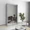 MebelStar Two-door wardrobe Standard AL 2 Mirrors Concrete, 110x45x210 cm (MBS-2496)
