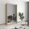 MebelStar Two-door wardrobe Standard AL 2 Mirrors Sonoma oak, 110x45x210 cm (MBS-2478)