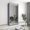 Two-door wardrobe MebelStar Standard AL 2 Mirrors 110x60x240 cm Anthracite (MBS-3862)