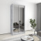 Two-door wardrobe MebelStar Standard AL 2 Mirrors 110x60x240 cm Concrete (MBS-3889)