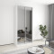 Two-door wardrobe MebelStar Standard AL 2 Mirrors 110x60x240 cm Alaska white (MBS-3853)