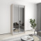 Two-door wardrobe MebelStar Standard AL 2 Mirrors 110x60x240 cm Cashmere (MBS-3880)