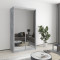 MebelStar Two-door wardrobe Uni AL 2 Mirrors Concrete, 120x45x210 cm (MBS-2663)
