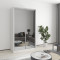 MebelStar Two-door wardrobe Uni AL 2 Mirrors Alaska white, 120x45x210 cm (MBS-2639)