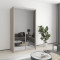 MebelStar Two-door wardrobe Uni AL 2 Mirrors Cashmere, 120x45x210 cm (MBS-2657)