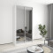 MebelStar Two-door wardrobe Uni AL 2 Mirrors Alaska white, 120x60x240 cm (MBS-4002)